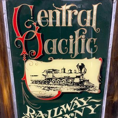 Central Pacific Railway Company Stained Glass Wall Hanging
