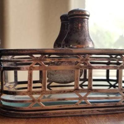 LOT #684: Vintage Sterling Silver Salt and Pepper Shaker Set