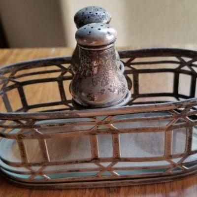 LOT #684: Vintage Sterling Silver Salt and Pepper Shaker Set