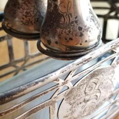 LOT #684: Vintage Sterling Silver Salt and Pepper Shaker Set