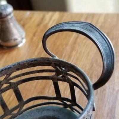 LOT #684: Vintage Sterling Silver Salt and Pepper Shaker Set