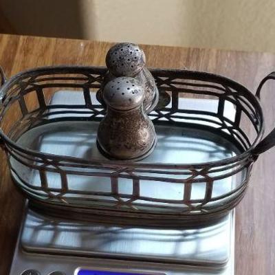 LOT #684: Vintage Sterling Silver Salt and Pepper Shaker Set
