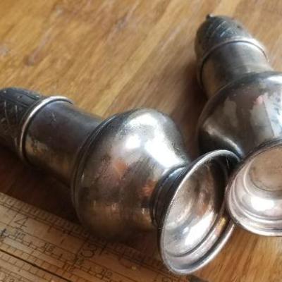 LOT #686: Vintage Sterling Silver 925 Salt and Pepper Shakers 