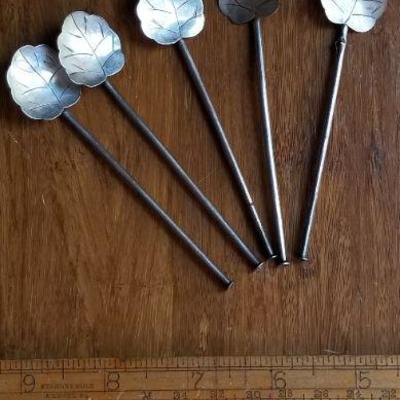 LOT #689: Set of (5) Vintage TAXCO Stir Stick Sterling Silver 925