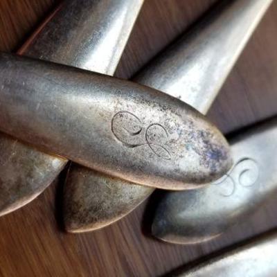 LOT #690: Set of (6) Vintage Sterling Silver Butter Knives 