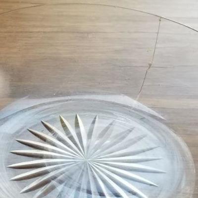LOT #692: Vintage Sterling Silver 925 Lattice Style Bowl w/ Glass Insert (crack in glass as shown)