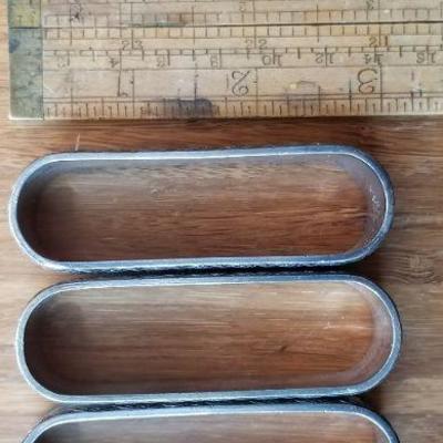 LOT #693: (3) Sterling Silver 925 Monogrammed Napkin Ring Holders 
