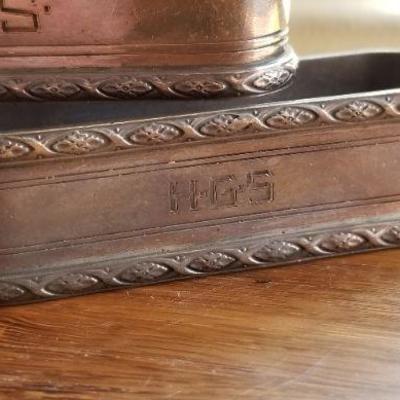 LOT #693: (3) Sterling Silver 925 Monogrammed Napkin Ring Holders 