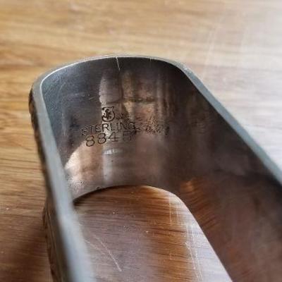 LOT #693: (3) Sterling Silver 925 Monogrammed Napkin Ring Holders 