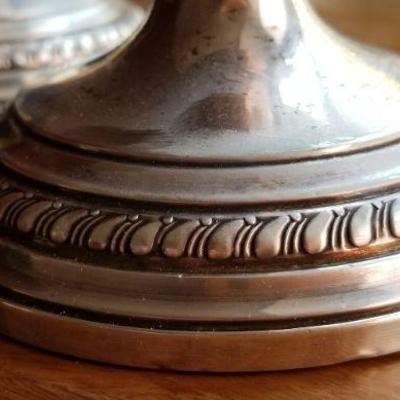 LOT #694: Vintage Weighted Sterling Silver Candle Holders