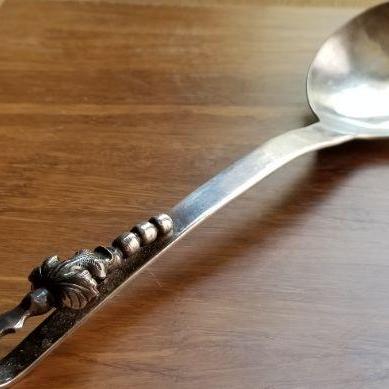 LOT #695: Vintage Large Sterling Silver 925 Serving Spoon