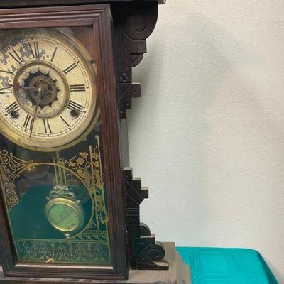 Antique Eastlake Mantle Wall Kitchen Clock
