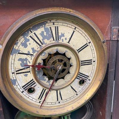 Antique Eastlake Mantle Wall Kitchen Clock