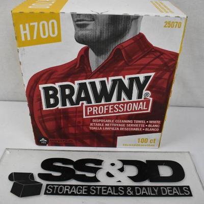 Brawny Industrial Wipers, White, 100 / Box (Quantity) - New
