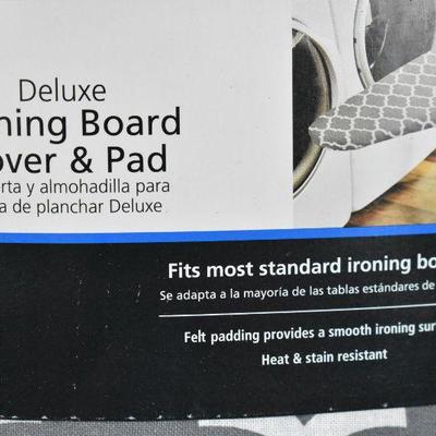Mainstays Deluxe Lattice Grey Removable Ironing Board Cover - New