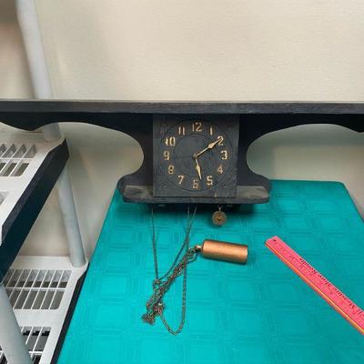 Vintage Wood Shelf Clock *NOT RUNNING*