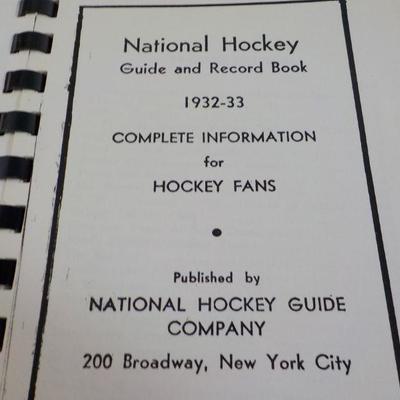 3- 1930's  Major League Hockey Guide and record Book.