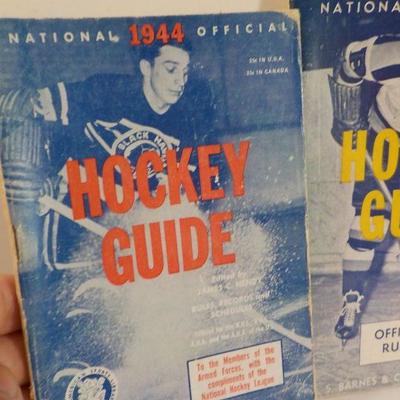 " war time Hockey guides (3), 1944, 1945, 1946.