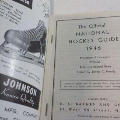 " war time Hockey guides (3), 1944, 1945, 1946.
