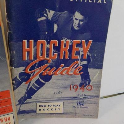 1940, 1942, 1943, Hockey Guides official records.