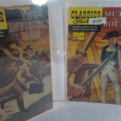" Classic Illustrations (2) The Invisible Man and Mutiny on the Bounty.