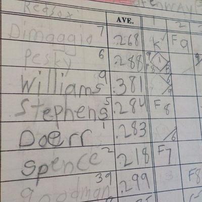 Jim Britt's Official Baseball Score Book. 1948.