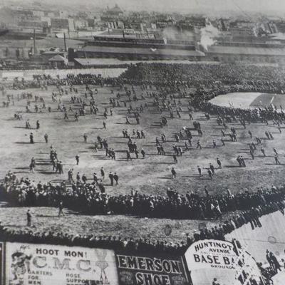 "Original 1912 Photo and Invitation of  the opening Of Fenway Park "