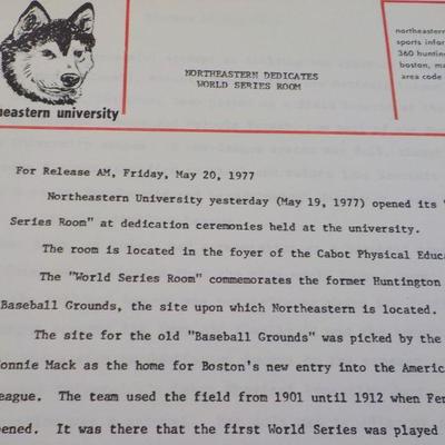 "Original 1912 Photo and Invitation of  the opening Of Fenway Park "