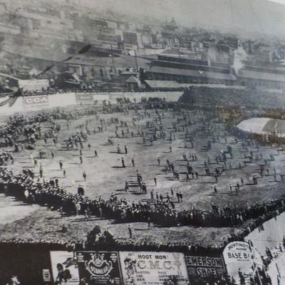 "Original 1912 Photo and Invitation of  the opening Of Fenway Park "