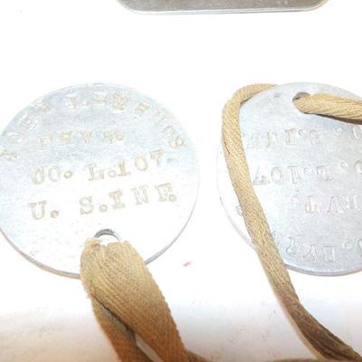 Real world war one and world war 2,Auctual real Dog Tags.