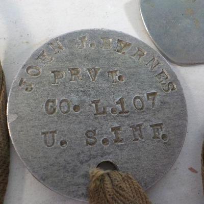 Real world war one and world war 2,Auctual real Dog Tags.