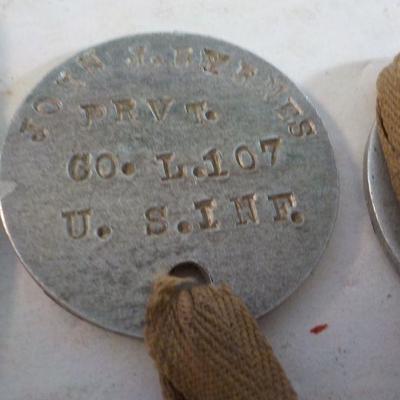 Real world war one and world war 2,Auctual real Dog Tags.