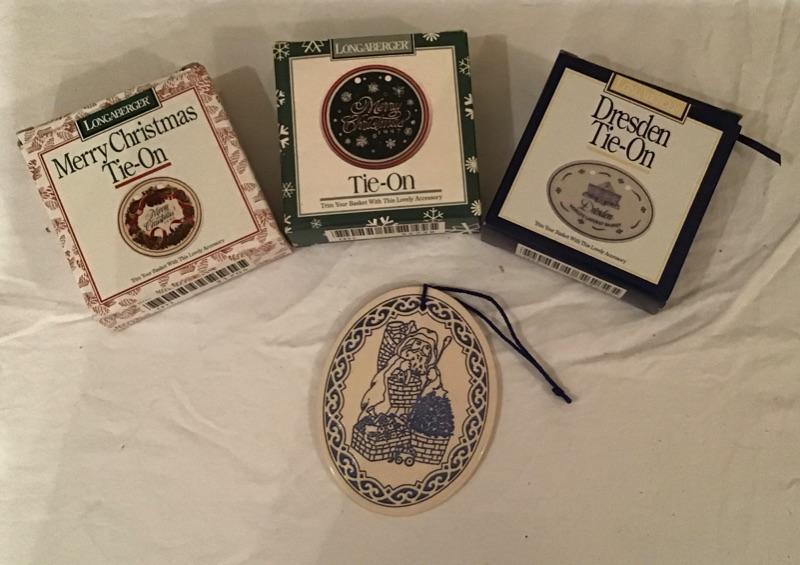 748 Set 4 Longaberger Basket TieOns