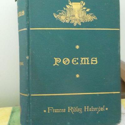 " 1883 1st Edition Poems by Frances Ridley Haverdal".