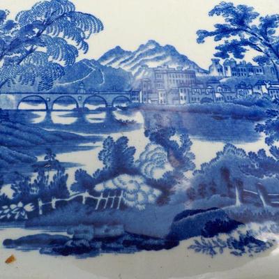  Stunning Blue "Spode" Gravy serve Boat" approx. 8x8x6 in. 