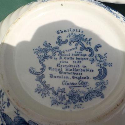 "Royal Staffordshire" " Clarice Cliff" , " The Charlotte".