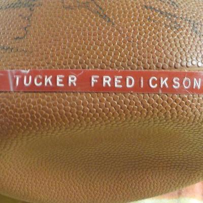 " Signed Pro-football Ball Y.A. Tittle, Sam Huff, Kyle Rote, Joe Morrison."