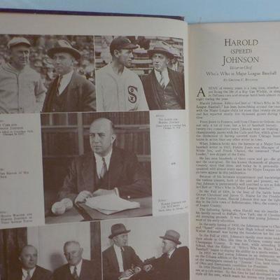 " 1933 Edition Hard cover Book of Who's Who in Major League Base ball".