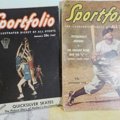 " 1947 and 48 editions of Sportfolio Magazine".