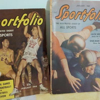 2- 1948  issues of Sportsfolio Magazines, all sports.