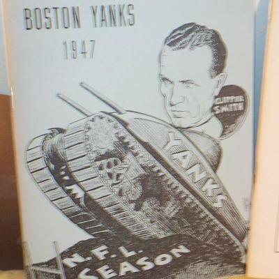 " Boston Yanks Football 1946 and 1947 Press and Radio Programs.