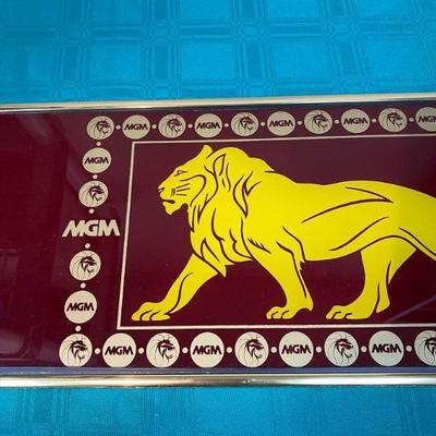 Vintage MGM Grand Las Vegas Glass Serving Tray