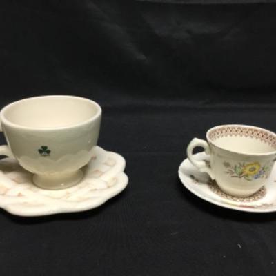 Pair of Tea Cups with Saucers