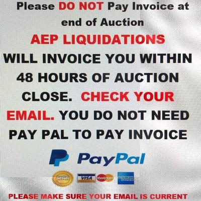 AEP will invoice you withing 48 hours of auctions close with shipping