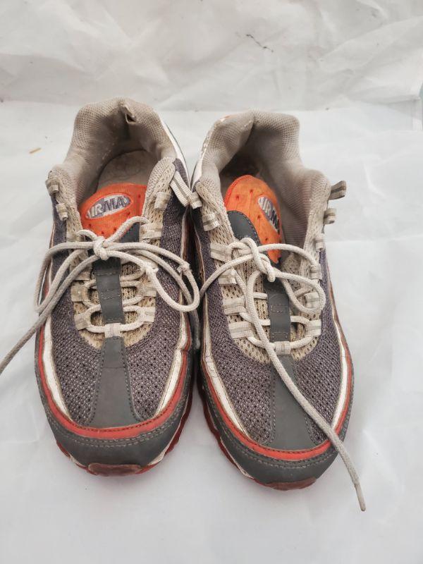 Grey and orange Tennis shoes