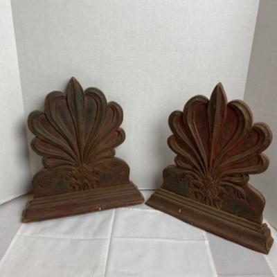LOT # 443 Pair of Antique Art Deco Carved Wooden Decorative Pieces 
