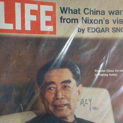 Signed copy " Premier Chou En-Lai " Life 1971.