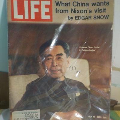 Signed copy " Premier Chou En-Lai " Life 1971.