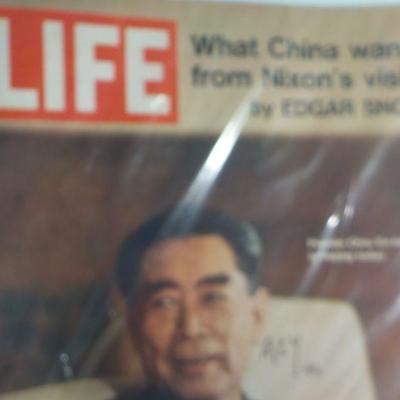 Signed copy " Premier Chou En-Lai " Life 1971.
