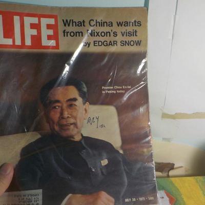 Signed copy " Premier Chou En-Lai " Life 1971.